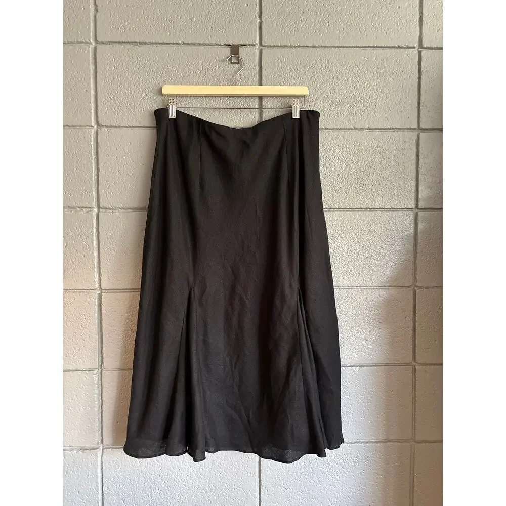 NWT J.Crew Gwyneth Flounce-hem Slip Skirt in Linen size XL